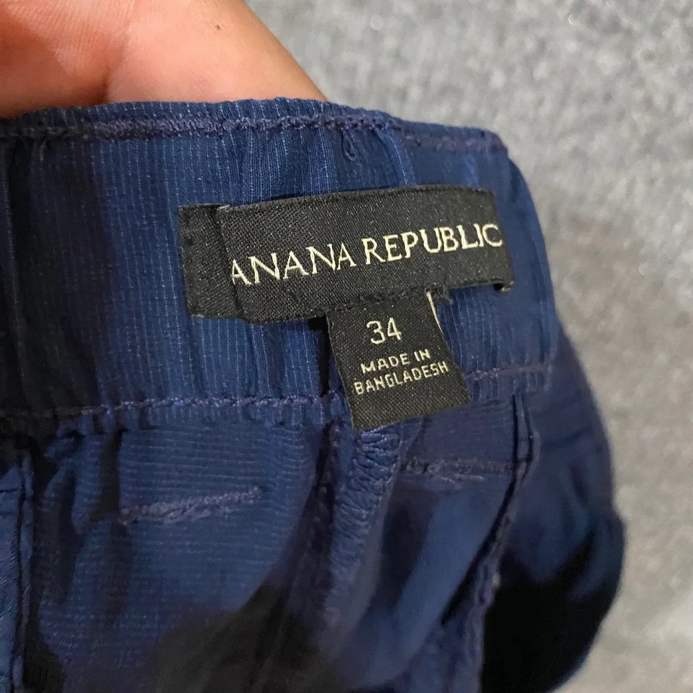 Banana Republic Mens Core Temp Shorts Navy Blue Stretch Ripstop Size 34 1559922